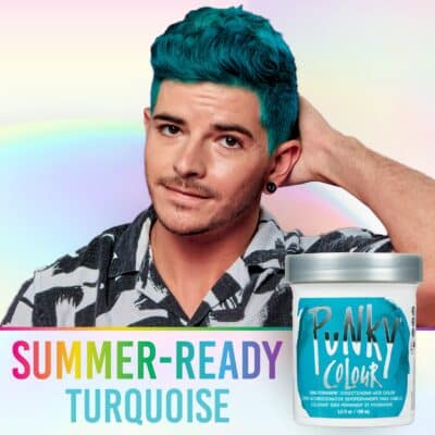 Punky Semi Permanent Conditioning Hair Color, Vegan, PPD and Paraben Free, may last for 5-40 washes, 3.5oz, Turquoise - Image 3