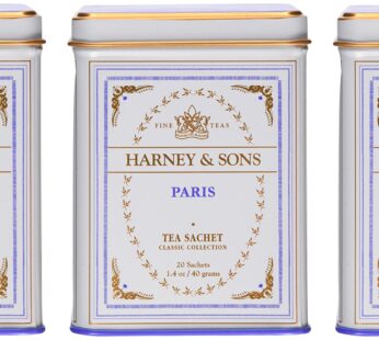 Harney & Sons Paris Black Tea Sachet Collection, All Natural – Classic Tin of 20 Sachets, 1.4 Ounce 20 Count (Pack of 3)