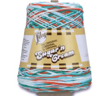 Lily Sugar’n Cream Cotton Cone Yarn, 14 oz, Ahoy Ombre, 1 Cone