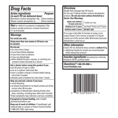 Fleet Laxative Saline Extra Enema for Adult Constipation, 7.8 fl oz, 3 Pack - Image 9