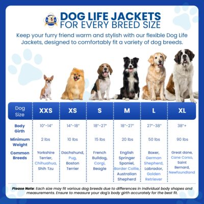 Paws Aboard Dog Life Jacket - Keep Your Canine Safe with a Nylon Life Vest - Designer Life Jackets - Perfect for Swimming and Boating - Nautical Dog, Small - Image 3