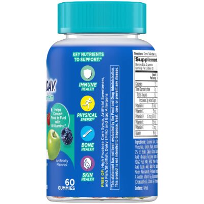 One A Day Teen for Him Multivitamin Gummies, Gummy Multivitamins with Vitamin A, C, D, E and Zinc for Immune Health Support, Physical Energy & more, 60 Count - Image 2