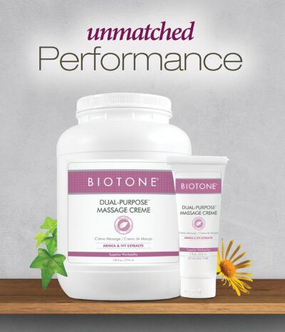 BIOTONE Dual-Purpose Massage Cr?me with Arnica and Ivy Extracts, Pure Ingredients, Effortless Glide, Luxurious Feel, More Workability, Less Reapplications - Image 3