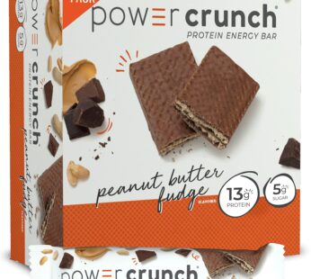 Power Crunch Protein Wafer Bars, High Protein Snacks with Delicious Taste, Peanut Butter Fudge, 1.4 Ounce (12 Count)