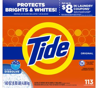 Tide Powder Laundry Detergent Original, 143 Ounce (Packaging May Vary)