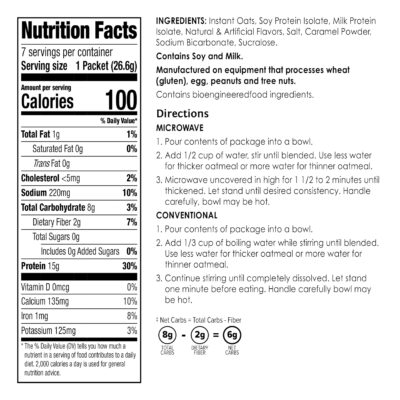 BariWise Instant Protein Oatmeal, Maple & Brown Sugar, No Sugar, Gluten Free, Low Carb (7ct) - Image 4