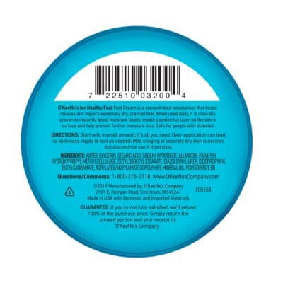 O'Keeffe's for Healthy Feet Foot Cream; Guaranteed Relief for Extremely Dry; Cracked Feet; Instantly Boosts Moisture Levels; 3.2 Ounce Jar; (Pack of 2) - Image 5