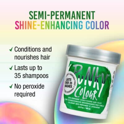 Punky Apple Green Semi Permanent Conditioning Hair Color, 3.5oz - Image 2
