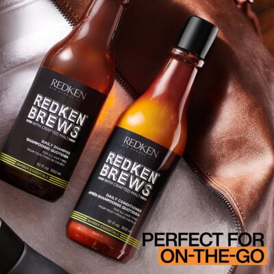 Redken Brews Daily Shampoo For Men | Lightweight Hydrating Hair Cleanser | Add Moisture and Shine to Dry Hair | For All Men's Hair Types - Image 5