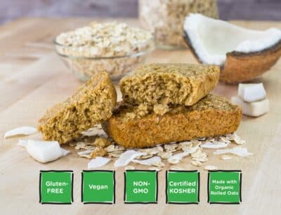 Bobo's Oat Bars, Coconut, 3 oz Bar (12 Pack), Gluten Free Whole Grain Snack and Breakfast Bar - Image 4