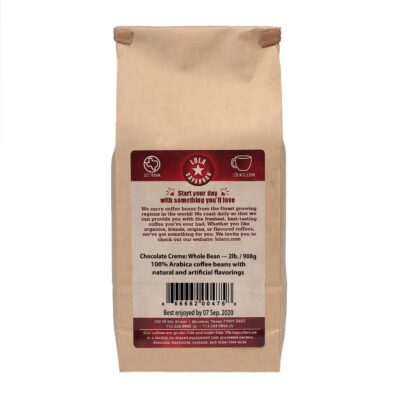 Lola Savannah Chocolate Creme Whole Bean Caffeinated Coffee, 2lb - Image 3