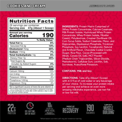 BSN SYNTHA-6 Whey Protein Powder, Micellar Casein, Milk Protein Isolate Powder, Cookies and Cream, 28 Servings (Package May Vary) - Image 3