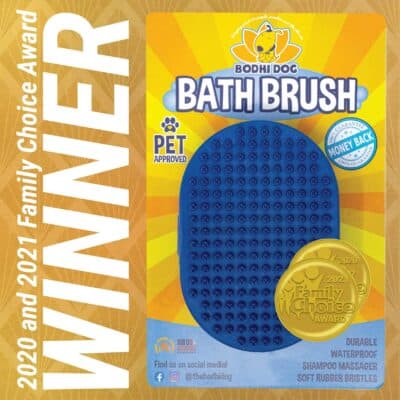 Bodhi Dog Shampoo Brush | Pet Shower & Bath Supplies for Cats & Dogs | Dog Bath Brush for Dog Grooming | Long & Short Hair Dog Scrubber for Bath | Professional Quality Dog Wash Brush (One Pack, Blue) - Image 2