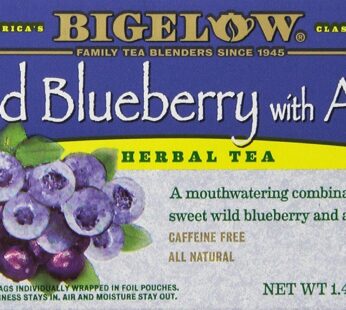 Bigelow Tea Wild Blue Berry Acai Bag 1.46 oz ct, Blueberry, 20 Count, (Pack of 1)