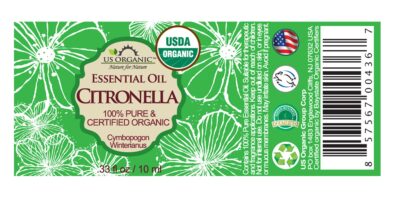 US Organic Citronella Essential Oil, USDA Certified, 100% Pure, 10 ml Pack of 2, Improved caps and droppers ? Used for Skin Care, Many DIY Projects Like Candle Making and Much More - Image 2
