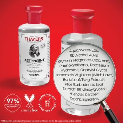 THAYERS Original Witch Hazel Astringent with Aloe Vera, 12 Ounce Bottle - Image 5
