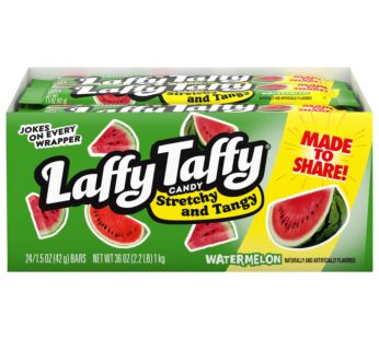 Laffy Taffy Candy, Stretchy and Tangy, Watermelon Flavor, 1.5 Ounce Bars (Pack of 24)