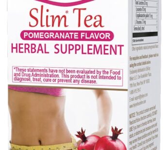 Hyleys Slim Tea Pomegranate Flavor – Weight Loss Herbal Supplement Cleanse and Detox – 25 Tea Bags (12 Pack)