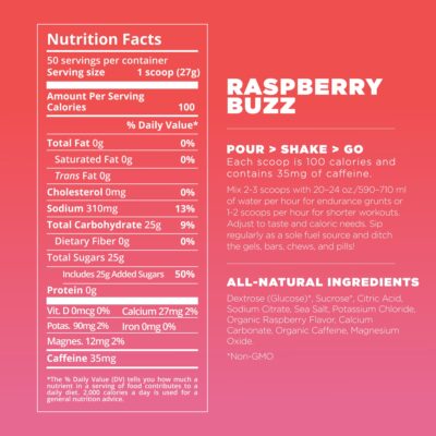 Tailwind Nutrition Endurance Fuel, Electrolyte & Hydration Sports Drink Mix Powder with Caffeine, Gluten-Free, Vegan, Raspberry Buzz, 50 Servings (Caffeinated) - Image 5