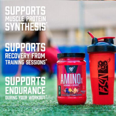 BSN Amino X Muscle Recovery & Endurance Powder with BCAAs, Intra Workout Support, 10 Grams of Amino Acids, Keto Friendly, Caffeine Free, Flavor: Fruit Punch, 30 servings (Packaging May Vary) - Image 3