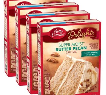 Betty Crocker Supermoist Cake, Butter Pecan, 15.25-Ounce (Pack of 4)