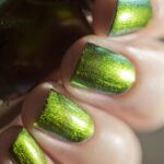 ILNP Highline - Pale Gold, Pinkish Bronze, Light Green Ultra Chrome Color Shifting Nail Polish - Image 6