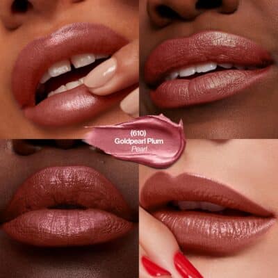 REVLON Lipstick, Super Lustrous Lipstick, Creamy Formula For Soft, Fuller-Looking Lips, Moisturized Feel in Mauves & Trends, Goldpearl Plum (610) 0.15 oz - Image 2