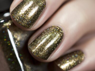 ILNP Caesar - Deep Olive Holographic Metallic Nail Polish - Image 5