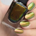 ILNP Highline - Pale Gold, Pinkish Bronze, Light Green Ultra Chrome Color Shifting Nail Polish - Image 7
