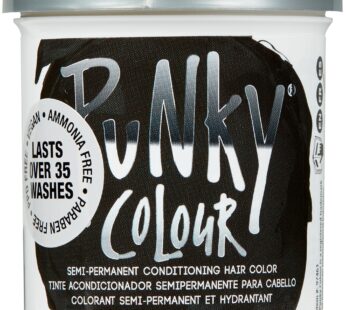 Punky Ebony Semi Permanent Conditioning Hair Color, Non-Damaging Hair Dye, Vegan, PPD and Paraben Free, Transforms to Vibrant Hair Color, Easy To Use and Apply Hair Tint, lasts up to 35 washes, 3.5oz