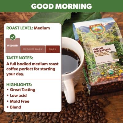 Java Planet Organic, Good Morning Blend Medium Roast, Smooth Full Flavored Organic Coffee Beans, Low Acid, Whole Bean Coffee Two 1LB Bags - Image 3