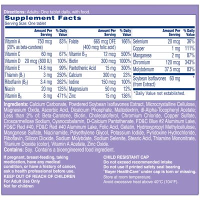 One A Day Women's Menopause Multivitamin with Vitamin A, Vitamin C, Vitamin D, Vitamin E and Zinc for Immune Health Support, Tablet - Image 7