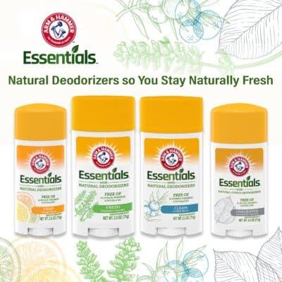 Arm & Hammer Deodorant 2.5 Ounce Essentials Unscented (73ml) (3 Pack) - Image 9