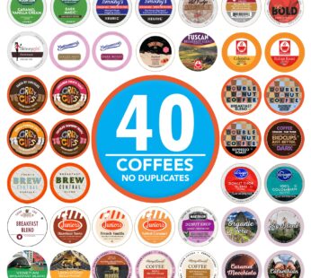 Coffee Pods Variety Pack Sampler, Assorted Single Serve Coffee for Keurig K Cups Coffee Makers, 40 Unique Cups – Great Coffee Gift