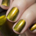 ILNP Highline - Pale Gold, Pinkish Bronze, Light Green Ultra Chrome Color Shifting Nail Polish - Image 4