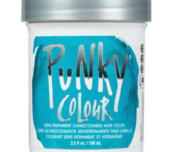Punky Semi Permanent Conditioning Hair Color, Vegan, PPD and Paraben Free, may last for 5-40 washes, 3.5oz, Turquoise