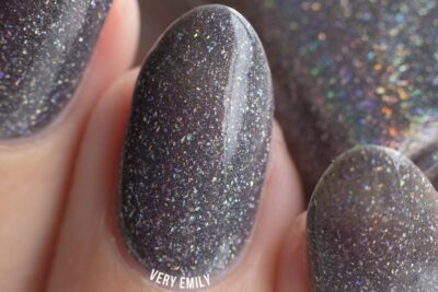 ILNP La Catedral - Neutral Charcoal Grey Holographic Sheer Jelly Nail Polish - Image 3