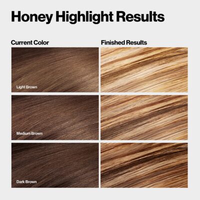 Revlon Permanent Hair Color, Permanent Hair Dye, Color Effects Highlighting Kit, Ammonia Free & Paraben Free, 30 Honey, 8 Oz, (Pack of 1) - Image 5