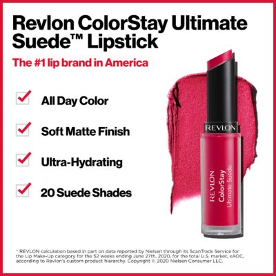 REVLON ColorStay Ultimate Suede Lipstick, Longwear Soft, Ultra-Hydrating High-Impact Lip Color, Formulated with Vitamin E, Stylist (073), 0.09 oz - Image 3