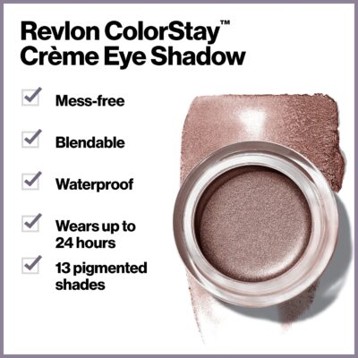 Revlon Cr?me Eyeshadow, ColorStay 24 Hour Eye Makeup, Highly Pigmented Cream Formula in Blendable Matte & Shimmer Finishes, 705 Cr?me Br?l?e, 0.18 Oz - Image 4