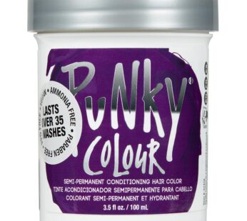 Punky Purple Semi Permanent Conditioning Hair Color, lasts up to 35 washes, 3.5 Fluid Ounce