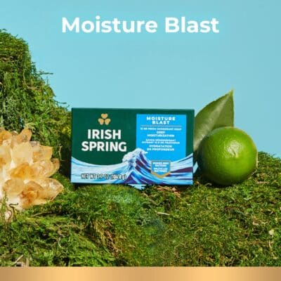 Irish Spring Moisture Blast Deodorant Bar Soap for Men, Feel Fresh All Day, 3.7 oz, 12 Pack - Image 3