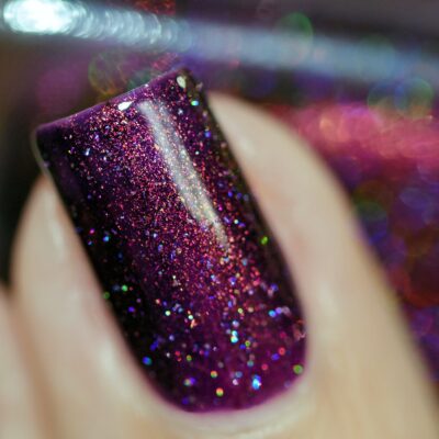 ILNP Ava - Vivid Violet Holographic Nail Polish - Image 6