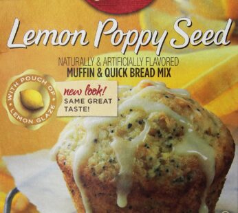 Betty Crocker Lemon Poppy Seed Muffin & Quick Bread Mix 14.5 Oz (Pack of 2)