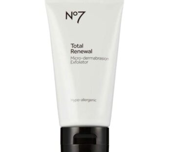 No7 Total Renewal Face Scrub – Microdermabrasion Exfoliating Face Wash & Dark Spot Corrector for Sensitive Skin – Helps to Reduce the Appearance of Fine Lines & Even Skin Tone (2.5 Oz)