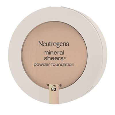Neutrogena Mineral Sheers Compact Powder Foundation, Lightweight & Oil-Free Mineral Foundation, Fragrance-Free, Tan 80,.34 oz (Pack of 2) - Image 15