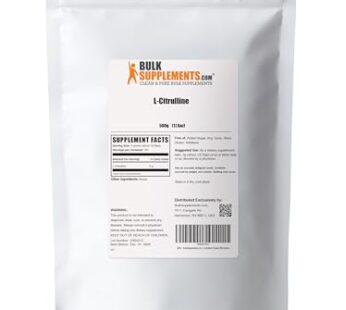 BulkSupplements.com L-Citrulline Powder – Citrulline Supplement, Citrulline Powder – L-Citrulline 3000mg, Unflavored & Gluten Free – 3g per Servings, 500g (1.1 lbs) (Pack of 1)