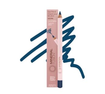 Mineral Fusion Eye Pencil, Navy Blue Eyeliner with Soothing Chamomile, Meadowfoam & Vitamin E, Velvety Smooth, Hypoallergenic Eye Makeup to Line & Define, Long-Lasting Eyeliner Pencil, Azure, 0.04 Oz