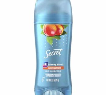 Secret Invisible Solid Antiperspirant and Deodorant, Sweet Nectarine Scent, 2.6 oz