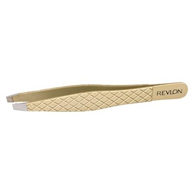 Revlon Hair Removal Tweezer, Gold Series Slant Titanium Coated, Diamond Particles For Maximum Grip, High Precision Tweezers for Men, Women & Kids (Pack of 1) - Image 4